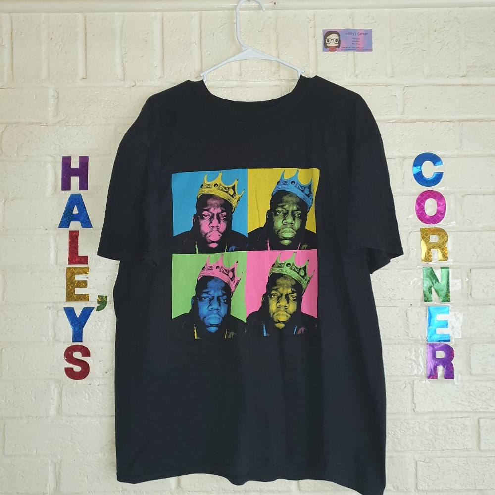 Notorious BIG T-Shirt Size XL Black Biggie Smalls Rap Graphic Mens
